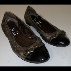 Attilio Giusti Leombruni Flats 8/38.5 Pewter Gray